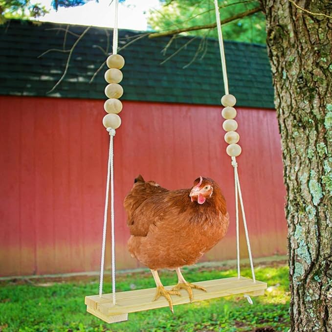 1 Pack Wooden Chicken Swing Toy, Rooster Swing - Image 6