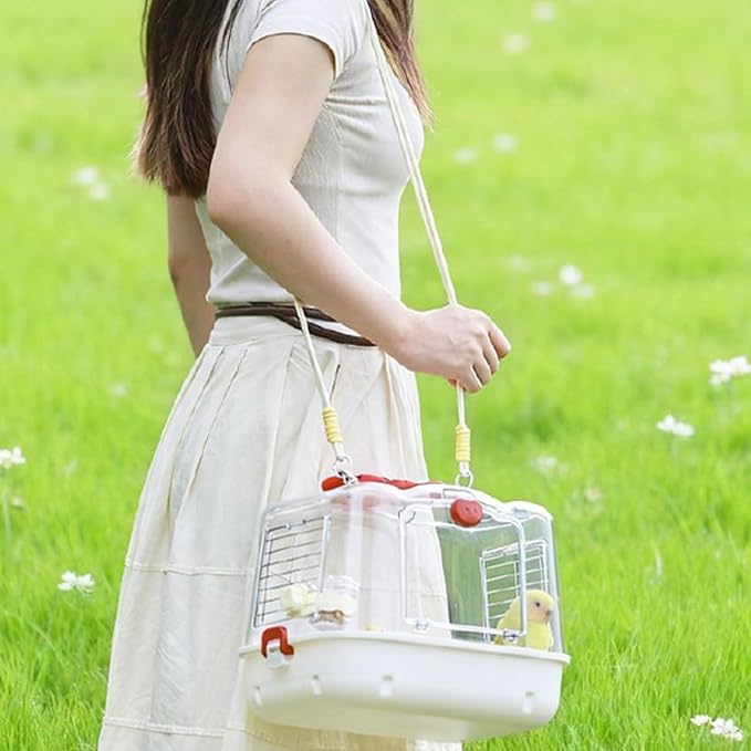 Bird Travel Carrier, Transparent Bird Carry Bag, Lightweight Sturdy Travel Tote - Image 4