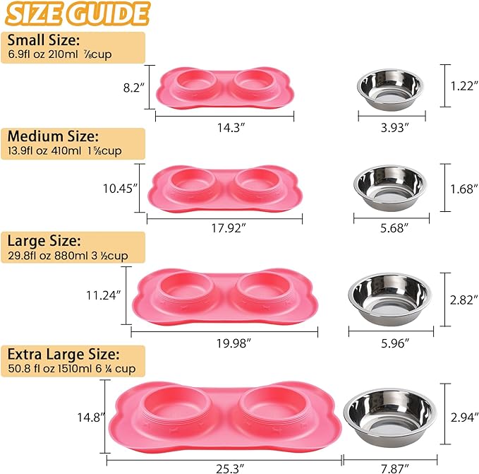 Hubulk Pet Dog Bowls 2 Stainless Steel Dog Bowl - Image 4