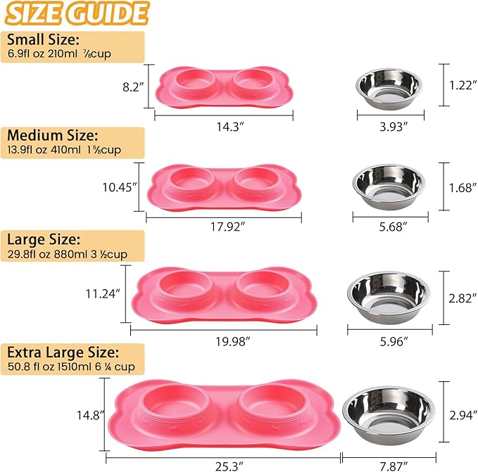 Hubulk Pet Dog Bowls 2 Stainless Steel Dog Bowl - Image 4