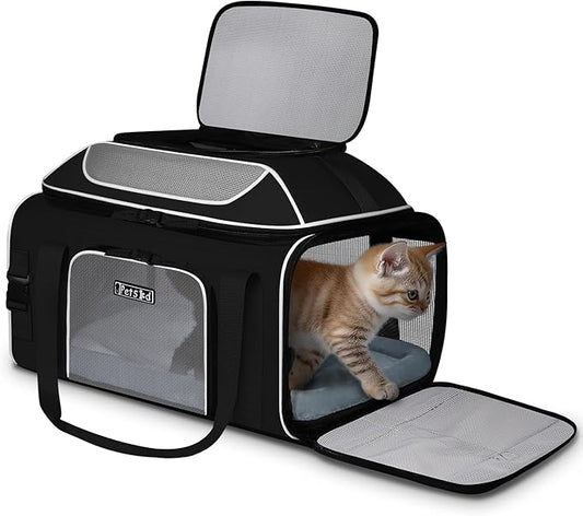 Petskd Top-Expandable Pet Carrier 19x13x9 Inches Southwest Allegiant Airlines by Petskd