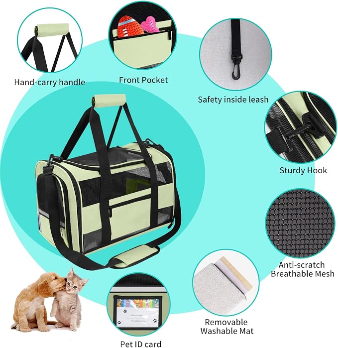 Cat Carrier Pet Dog Carriers TSA Airline Approved - Image 4