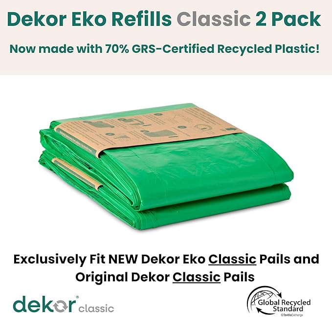 Diaper Dekor CLASSIC Diaper Pail Refills 2 Count Unscented Exclusive - Image 3