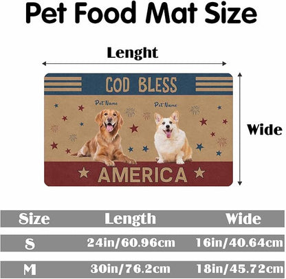 Personalized Dog Cat Mat with Name Photo Custom Placemat Feeding Mats - Image 2