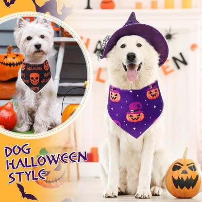 Abbylike 50 Pcs Halloween Dog Bandanas Bulk Pumpkin Bandanas - Image 7
