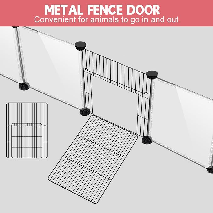 20 Panels Small Animals Playpen, Portable Plastic Enclosure Cage - Image 4