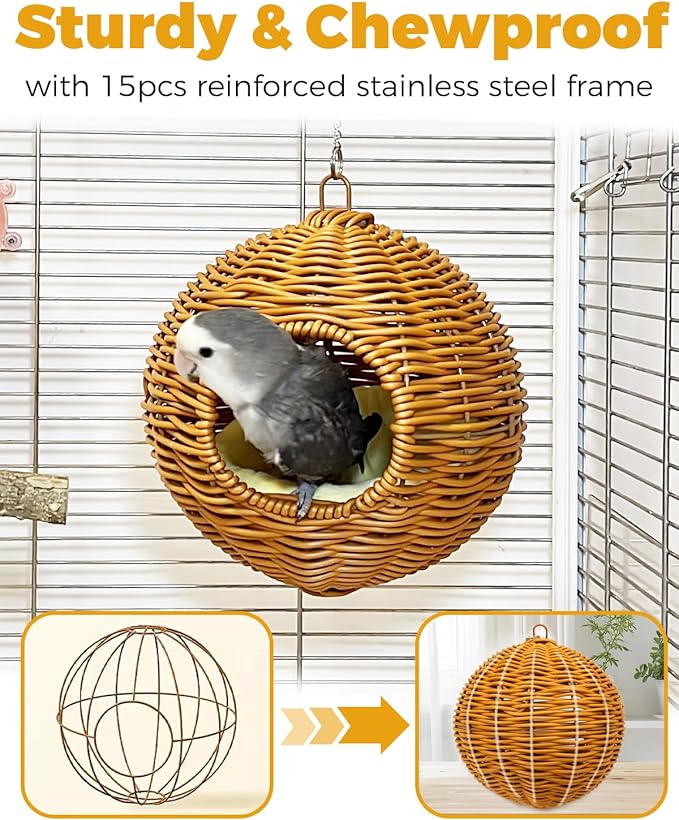 Chewproof Steel Frame Bird Nest - Image 2