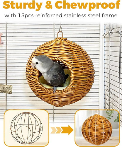 Chewproof Steel Frame Bird Nest - Image 2