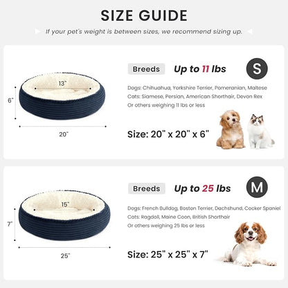 Love's cabin Round Donut Cat and Dog Cushion Bed, 25in Pet Bed - Image 4