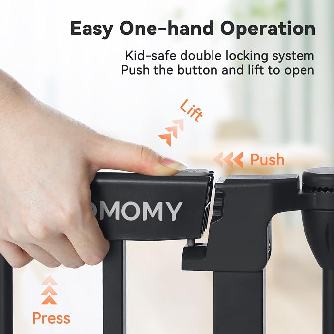 COMOMY 80" Extra Wide Baby Gate, Dog Gate - Image 3