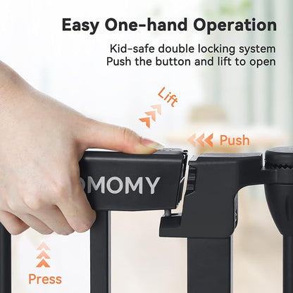 COMOMY 80" Extra Wide Baby Gate, Dog Gate - Image 3