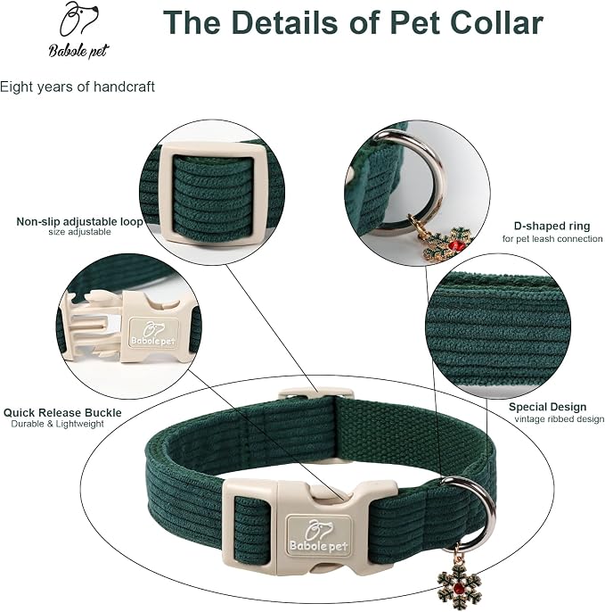 Cute Corduroy Dog Collar - Image 3