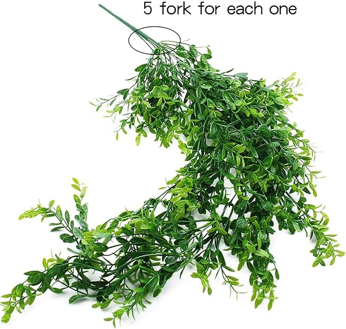 HERCOCCI 4 Pack Reptile Plants, Terrarium Hanging Plants Vines Artificial - Image 7