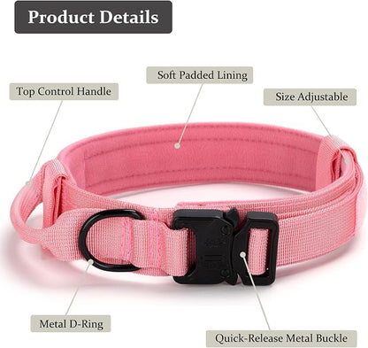 Tactical Dog Collar, Adjustable Military Training Nylon Dog Collar - Image 3
