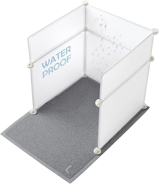 MEEXPAWS Cat Litter Box Enclosure Splash Guard Large L19×W19×H20 inch, Light by PETPRODUCTS