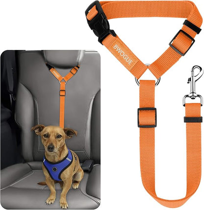 BWOGUE Pet Dog Cat Seat Belts, Car Headrest Restraint Adjustable Safety Leads by BWOGUEPetHome