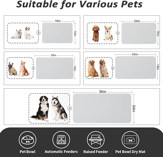 Dog Food Mat - Absorbent Cat Mat - Image 4