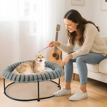 Sunhoo Elevated Cat Bed for Indoor Cats Raised Kitten Hammock Large High Puppy - Image 7