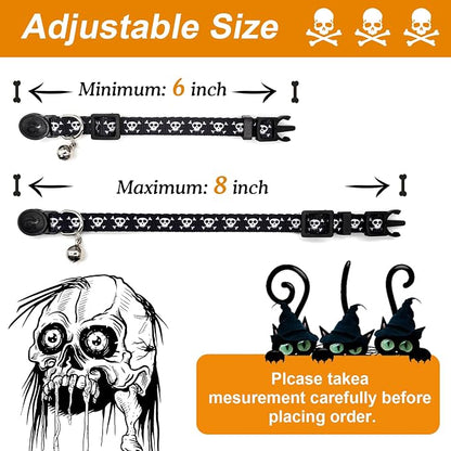 azuza 4 Pack Halloween Kitten Collar Breakaway, Quick Release Safe Buckle - Image 3