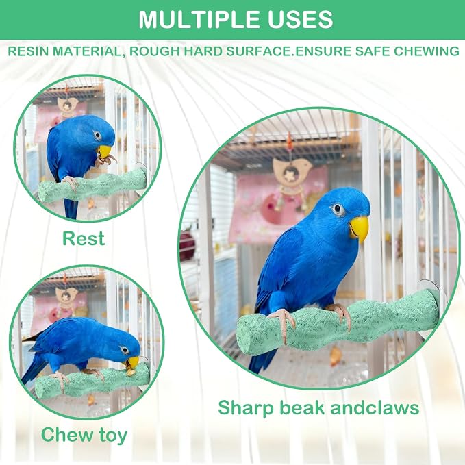 2PCS Bird Beak Grinding Stone, Anti-Slip Parrot Nail Trimming Stick, Parrot - Image 6