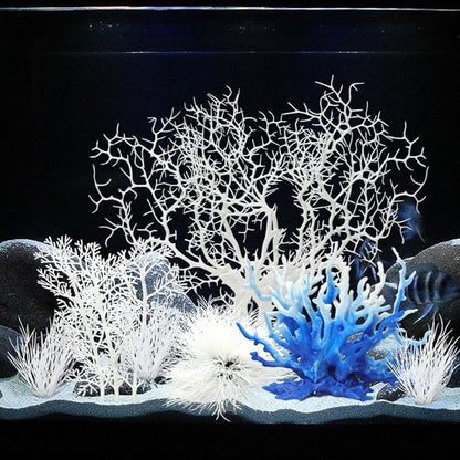 BEGONDIS 8 Pack Artificial Coral Ornament, Aquarium Plasitc Water Plants by BEGONDIS