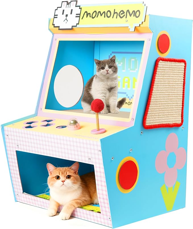 Cat House with Bed & Scratcher by COOZMENT