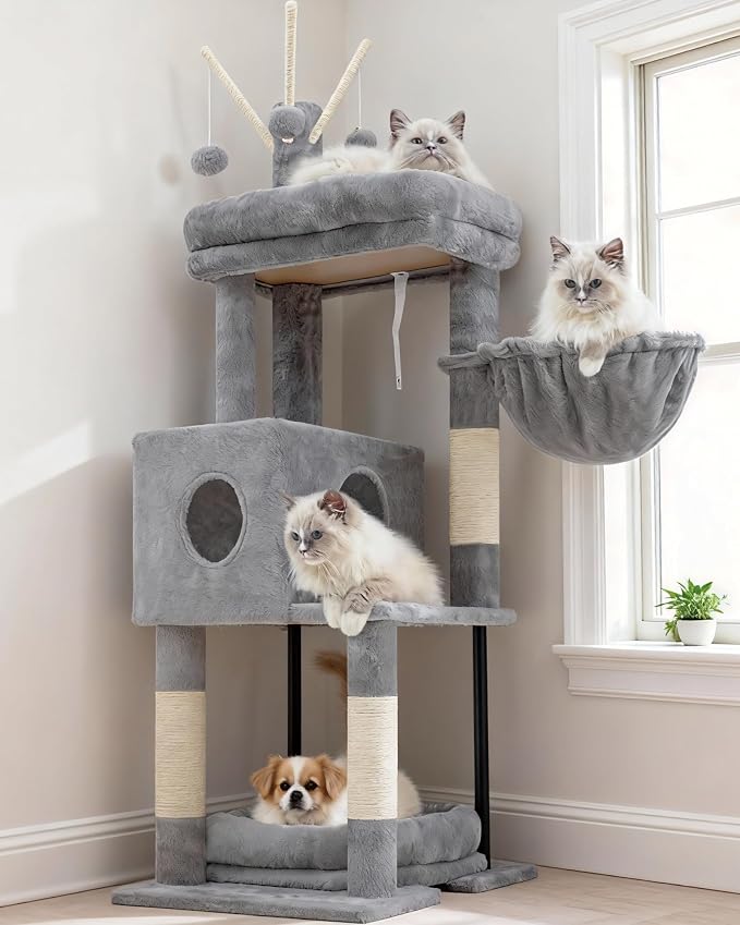 Heybly Cat Tree, 45.3-Inch Cat Tower by HEYBLY