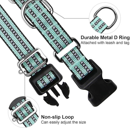 Martingale Dog Collar, Adjustable Nylon Reflective Collar - Image 2