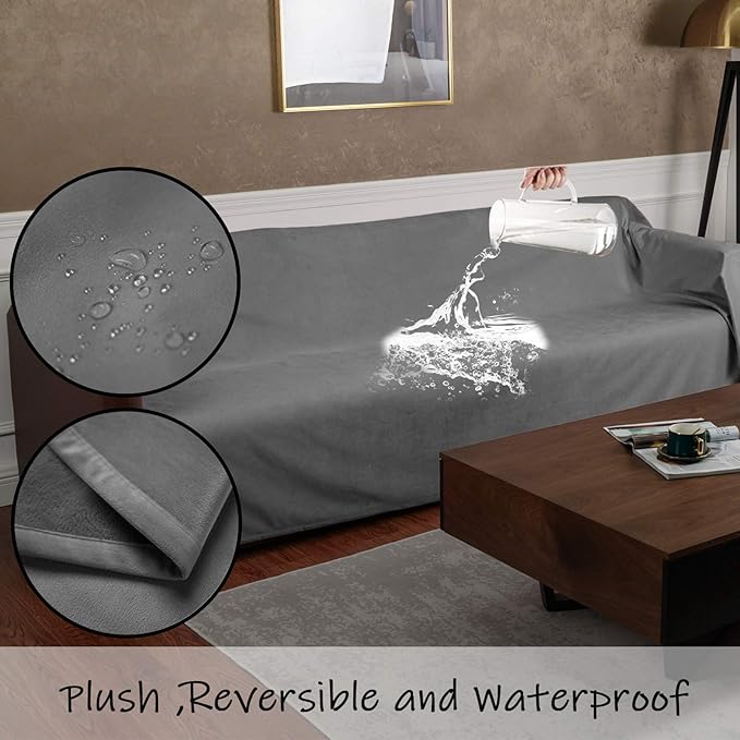 Ameritex Pet Bed Blanket Reversible 100% Waterproof Velvet Super Soft - Image 3