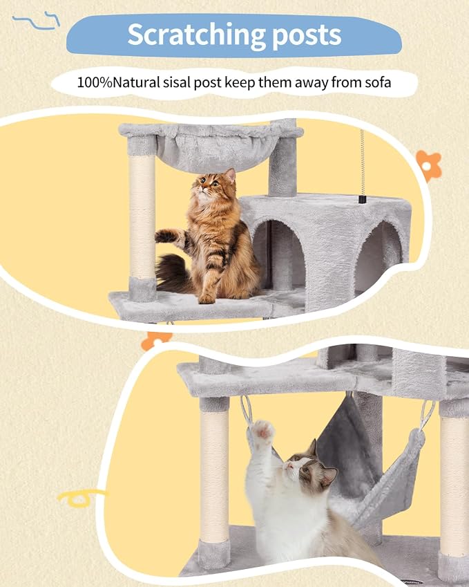 KIYUMI Cat Tree Cat Tower Condo - Image 3