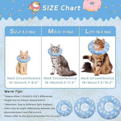 Cat Cone Collar Soft, Adjustable Cat Recovery Collars Kitten Cones to Stop - Image 2