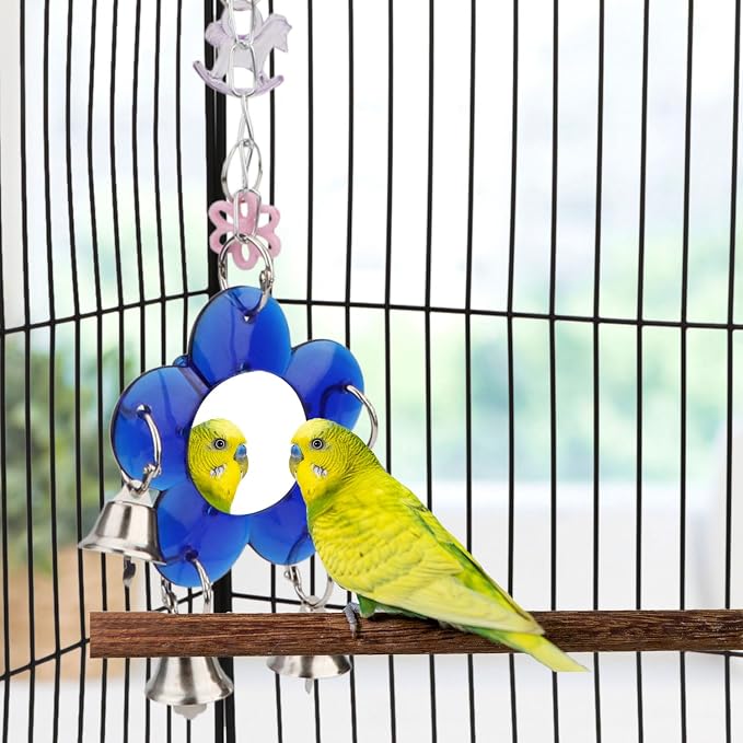 Hypeety Pet Bird Mirror with Bell Interactive Parrot Toy - Image 6