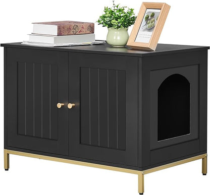 Homhedy Cat Litter Box Enclosure, Cat Washroom Furniture by Homhedy