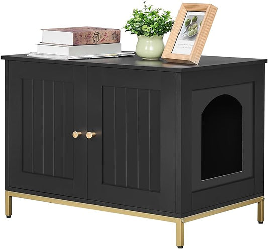 Homhedy Cat Litter Box Enclosure, Cat Washroom Furniture by Homhedy