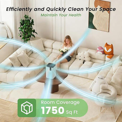 Air Purifier for Home Large Room Up to 1750ft², 3-in-1 Filter - Image 4