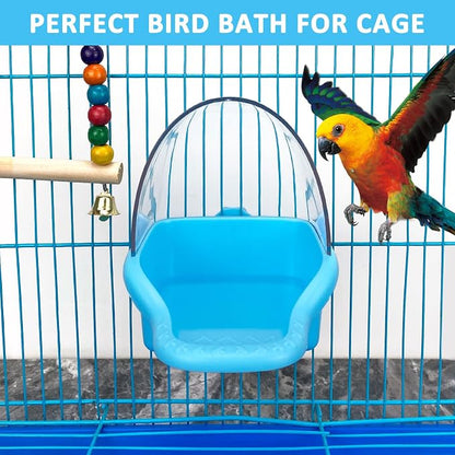 Bird Bath Box Hanging Birdbath Toy Parakeet Caged Bathing Tubs Parrot Bath Tub - Image 6