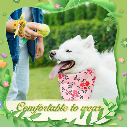 Weewooday 50 Pcs Spring Dog Bandanas Bulk - Image 6