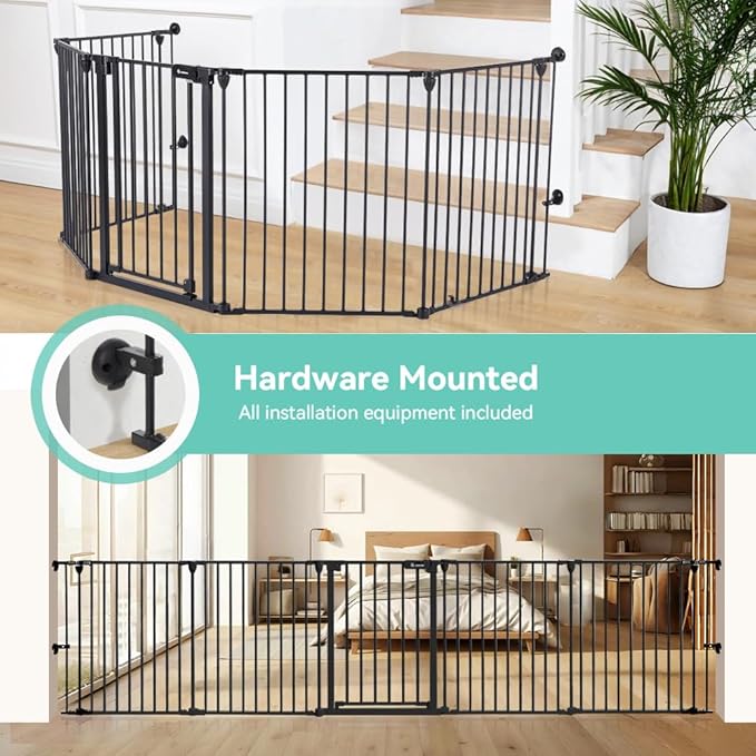 COMOMY 127.8" Extra Wide Baby Gate, Dog Gate - Image 2