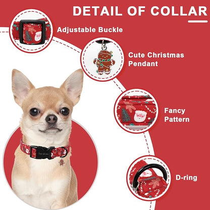 Christmas Dog Collar, Unique Style Paws Santa Claus Dog Collar - Image 3