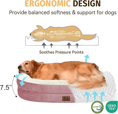 Orthopedic Waterproof Large Dog Bed: Memory Foam Washable Dog Bed - Image 3