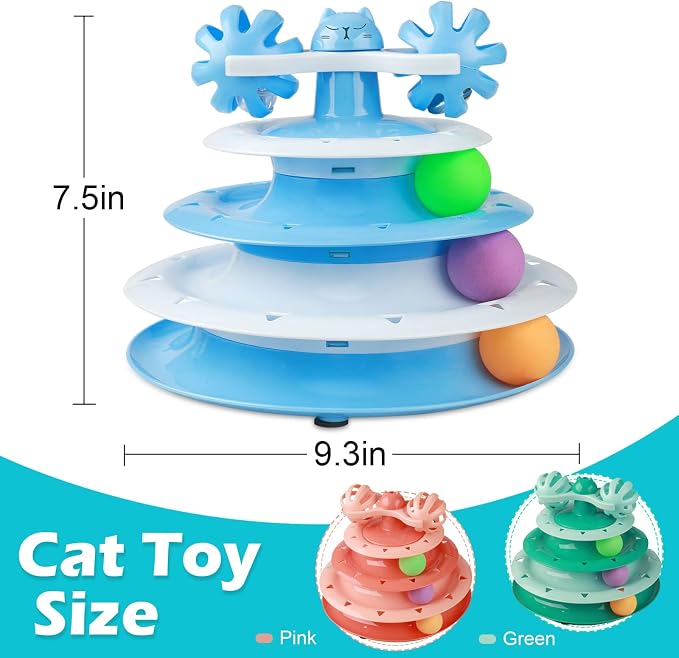 UPSKY Cat Toy Roller 4-Level Turntable Cat Toy Balls - Image 2