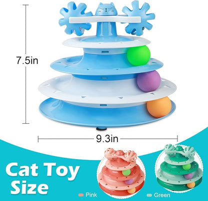 UPSKY Cat Toy Roller 4-Level Turntable Cat Toy Balls - Image 2