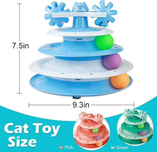 UPSKY Cat Toy Roller 4-Level Turntable Cat Toy Balls - Image 2