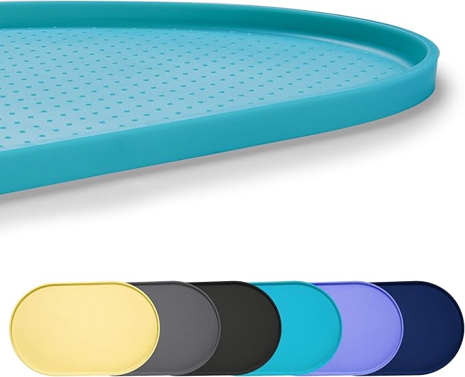 100% Waterproof 1.0" Raised Edge BPA Free Silicone Dog Food Mat, Pet Cat by Yacee