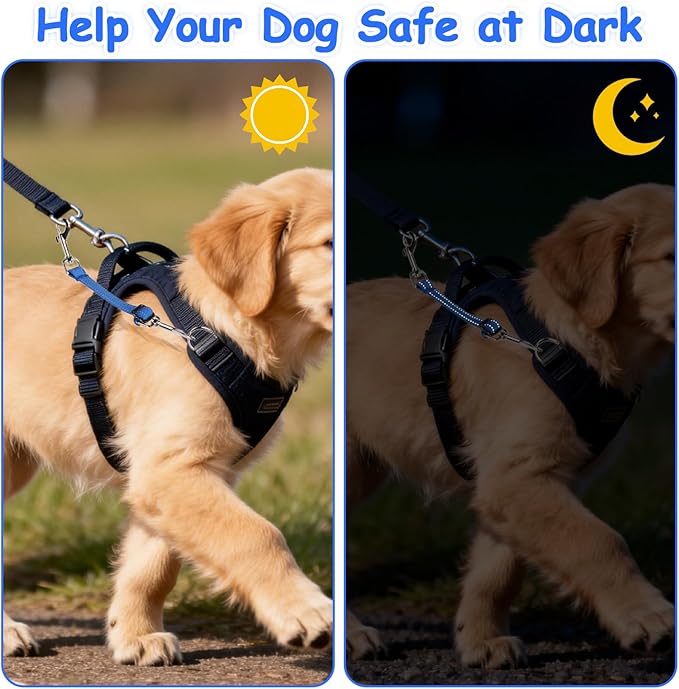 YUEPET Dog Safety Collar Clips 2 Pack Adjustable Prong Collar Backup Clips - Image 5