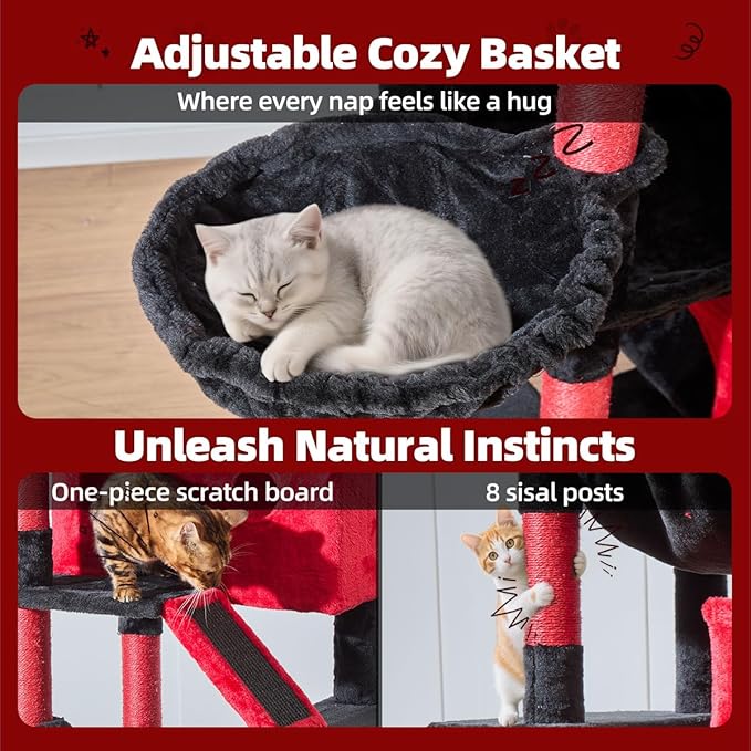Taoqimiao Gothic Cat Tree 71-Inch, Cat Tower - Image 6