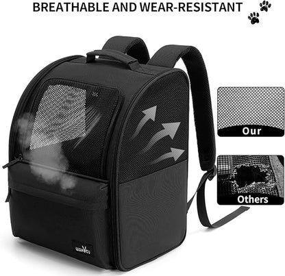 Cat Carrier Backpack, Steel Wire Frame More Stable, 600D Wear-Resistant Oxford - Image 3