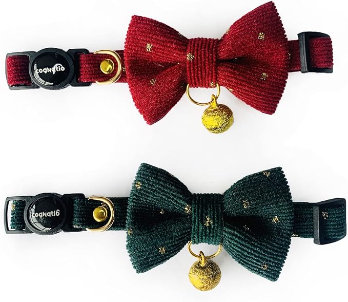Safety Quick Release Cat Collars, Soft Kitten Collars by Cognatio