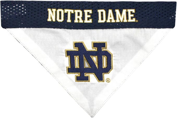 Pets First Collegiate Pet Accessories, Reversible Bandana, Notre Dame Fighting - Image 3