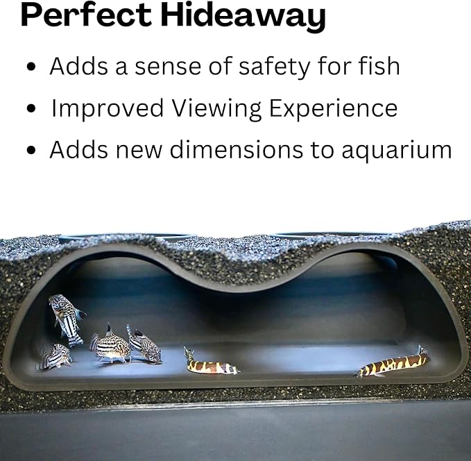 Aquarium Underground Tunnel Cave Natural Curve Two Hole | Viewing Fish & Shrimp - Image 4